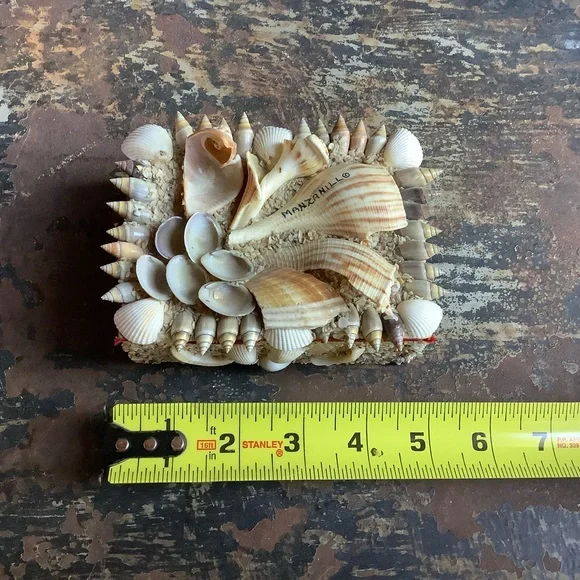 Vintage Manzanillo Mexico Souvenir Shell Box - Picture 9 of 9